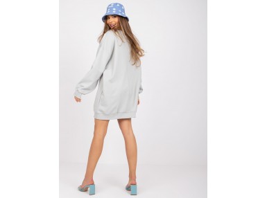 Sweat long avec imprimé - gris clair