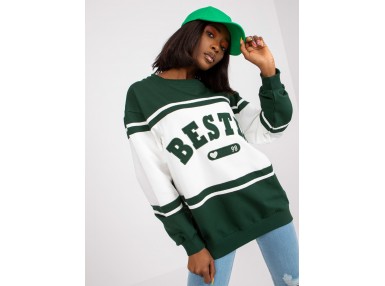 Sweat imprimé - vert foncé