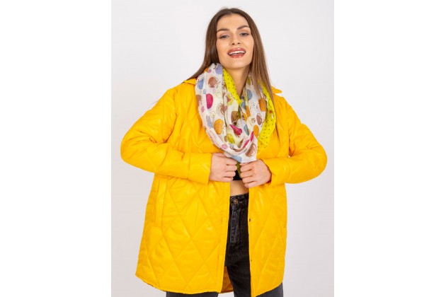 Écharpe blanche et jaune