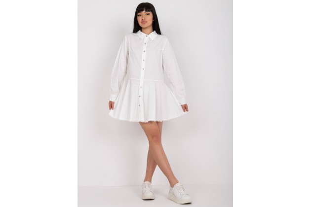 Robe chemise courte - blanche
