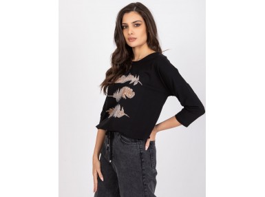 T-shirt femme imprimé - noir