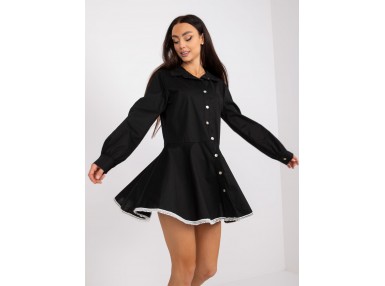 Robe chemise courte - noire