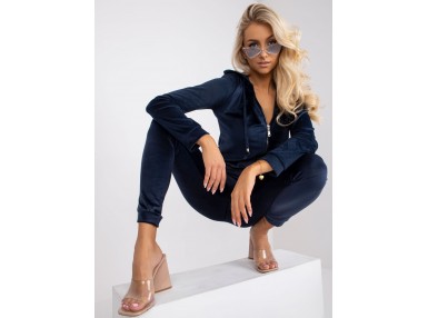 Ensemble confort avec sweat et pantalon -  bleu marine