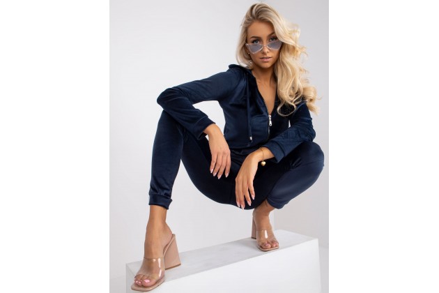 Ensemble confort avec sweat et pantalon -  bleu marine