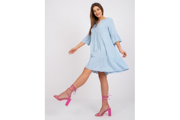 Robe courte d'été - bleu clair
