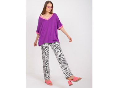 T-shirt oversize - violet foncé