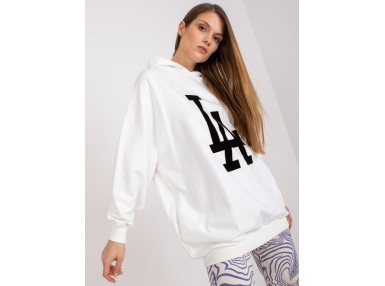Sweat-shirt à encolure ronde et imprimé - blanc