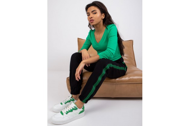 T-shirt à col en V - vert