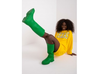 Sweat -shirt à encolure ronde et imprimé - jaune