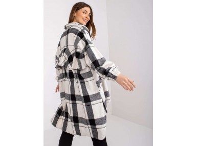 Chemise boutonnée à carreaux - noire et blanche