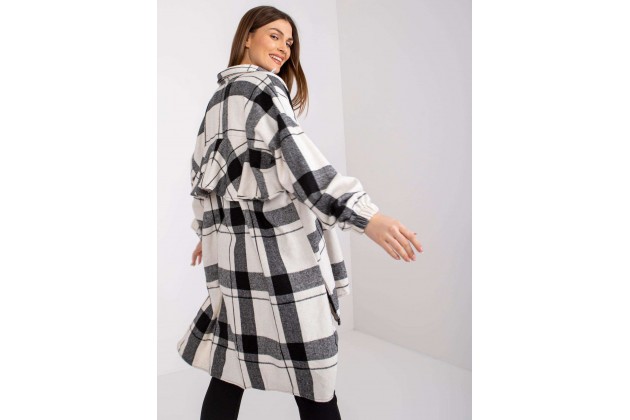 Chemise boutonnée à carreaux - noire et blanche