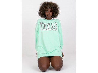 Sweat -shirt à encolure ronde et imprimé -menthe