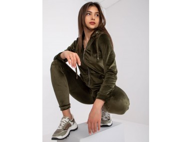 Ensemble confort avec sweat et pantalon - kaki