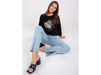 T-shirt femme imprimé - noir