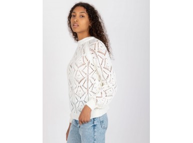 Pull ajouré - blanc