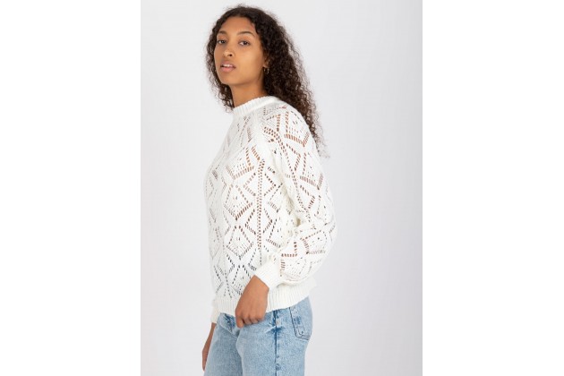 Pull ajouré - blanc