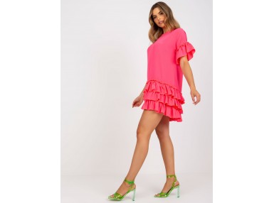 Robe courte d'été - rose fluo