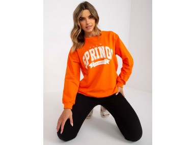 Sweat imprimé - orange