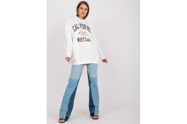 Sweat-shirt avec inscription - blanc