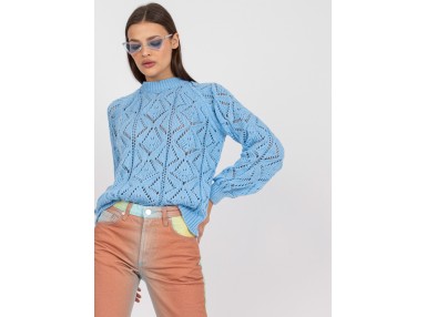 Pull ajouré - bleu clair