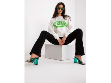 Sweat imprimé - blanc et vert