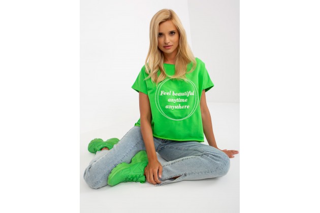 Tee-shirt court - vert clair