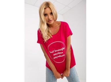 Tee-shirt court - fuchsia