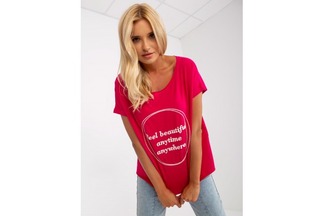 Tee-shirt court - fuchsia