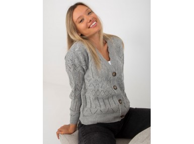Gilet col V d'un - gris