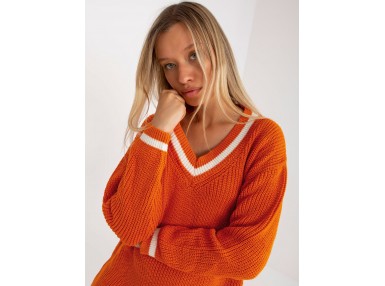 Pull oversize - orange foncé