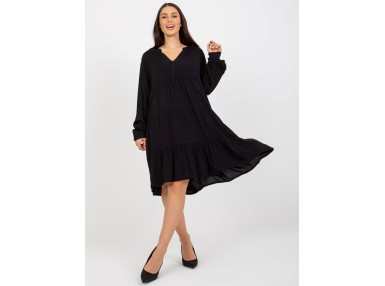 Robe courte superposée - noire