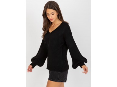 Pull ajouré - noir