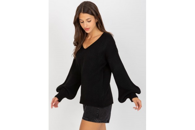 Pull ajouré - noir