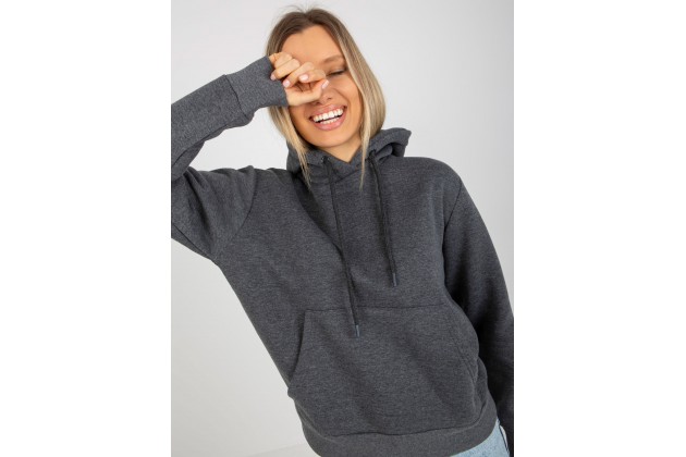 Sweat à capuche femme - gris foncé