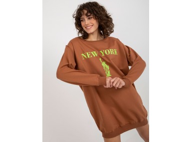Sweat en coton - marron clair