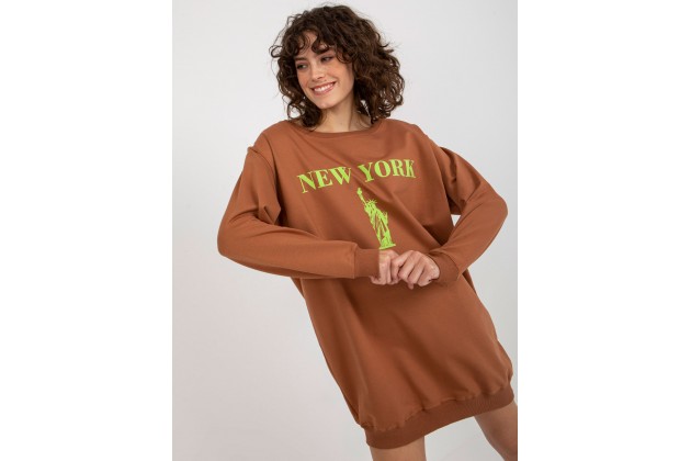 Sweat en coton - marron clair