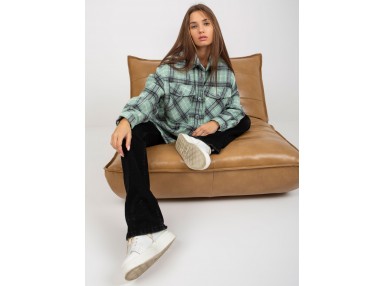 Chemise imprimé à carreaux - menthe