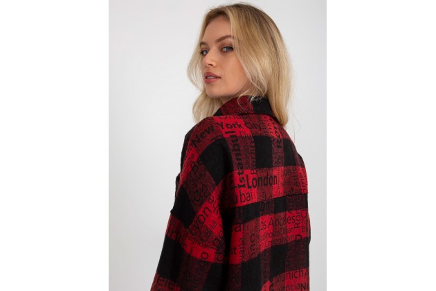 Chemise imprimé à carreaux - noire et rouge
