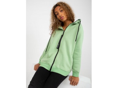 Sweat à capuche zippé pour femme - vert clair