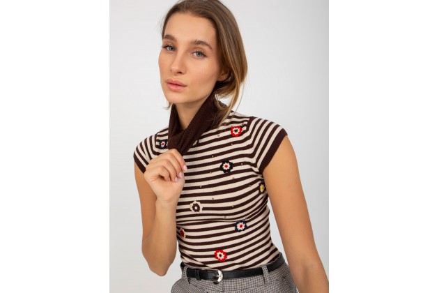 Pull marron foncé
