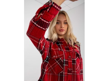 Chemise imprimé à carreaux - noire et rouge