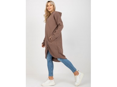 Sweat à capuche zippé - marron