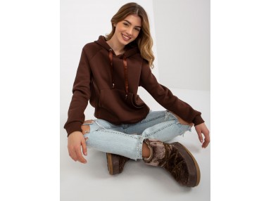 Sweat à capuche femme - marron foncé