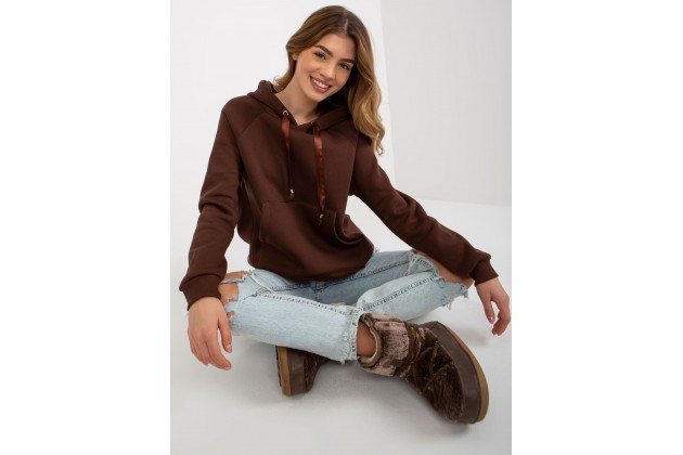 Sweat à capuche femme - marron foncé