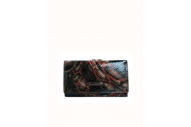 Portefeuille noir et rouge
