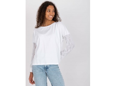 Blouse en dentelle - blanche
