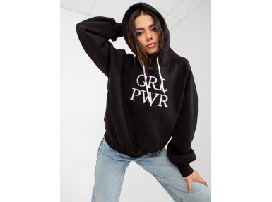 Sweat à capuche imprimé femme - noire
