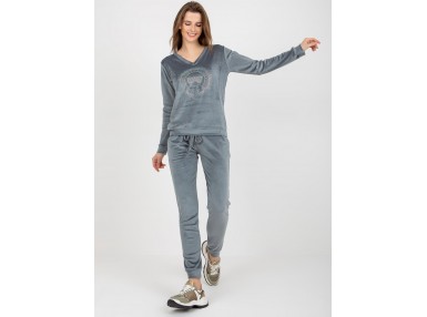 Ensemble gris et bleu