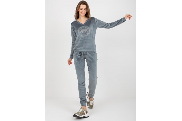 Ensemble gris et bleu
