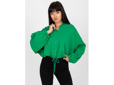  Sweat à capuche court - vert